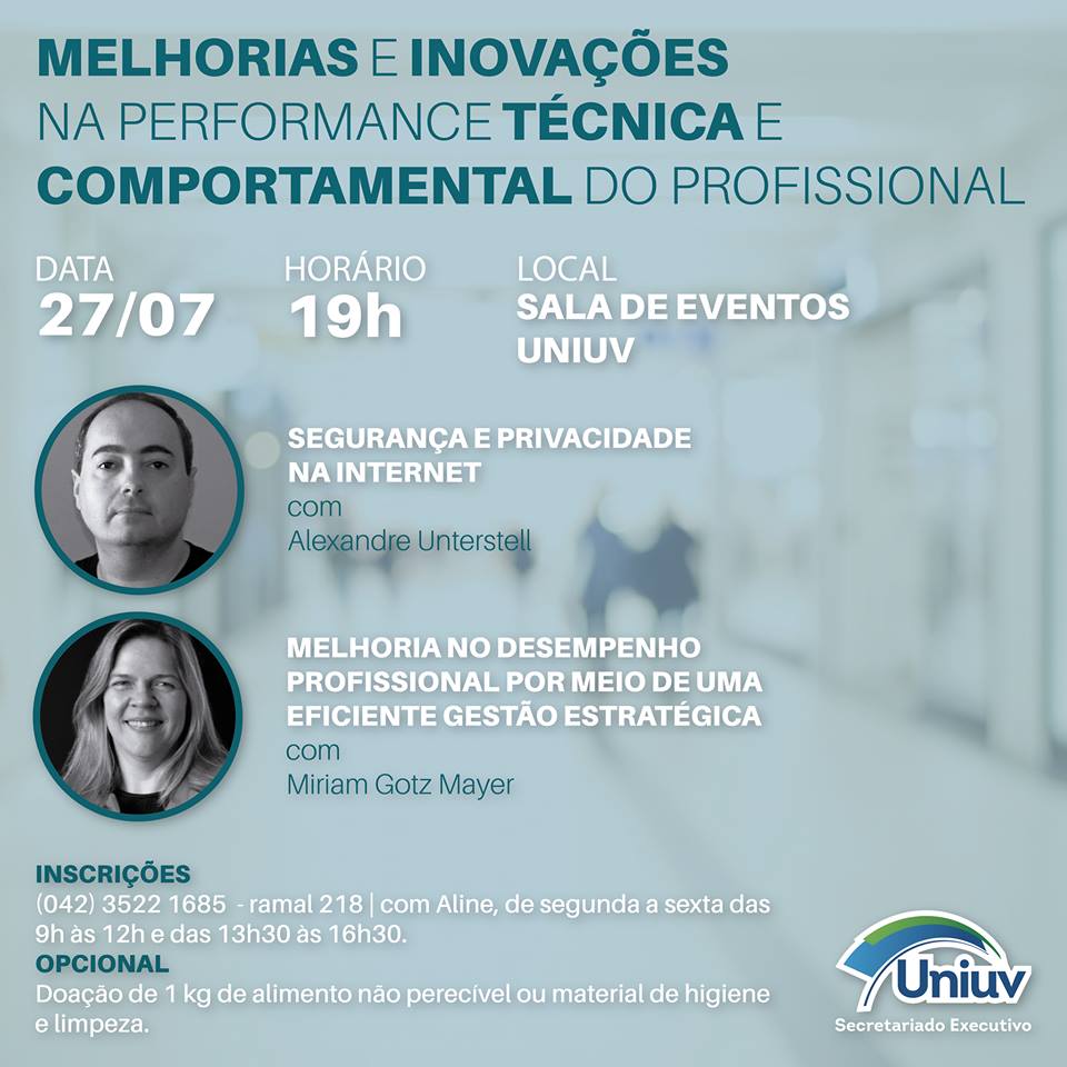 Curso De Secretariado Executivo Promove Palestras Na Volta As Aulas - Uniuv