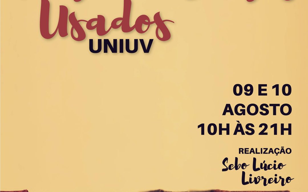 Feira de livros usados será realizada na UNIUV