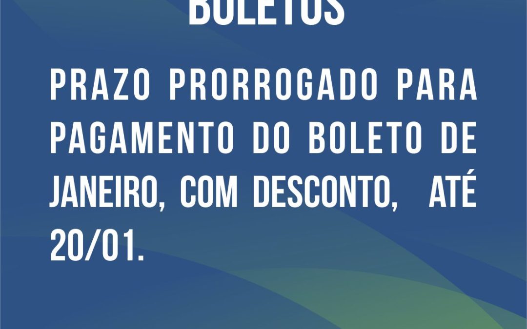 Prazo prorrogado para pagamento de boleto